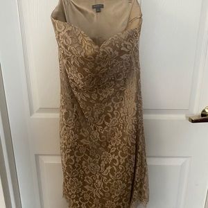 Strapless Gold Dress